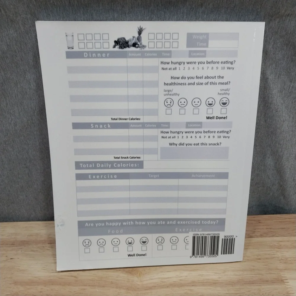 I Love My Food and Exercise Journal Logbook Daily Tracker New